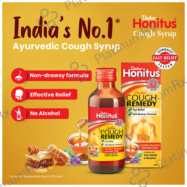 Dabur Honitus Honey Based Cough Syrup 100ml