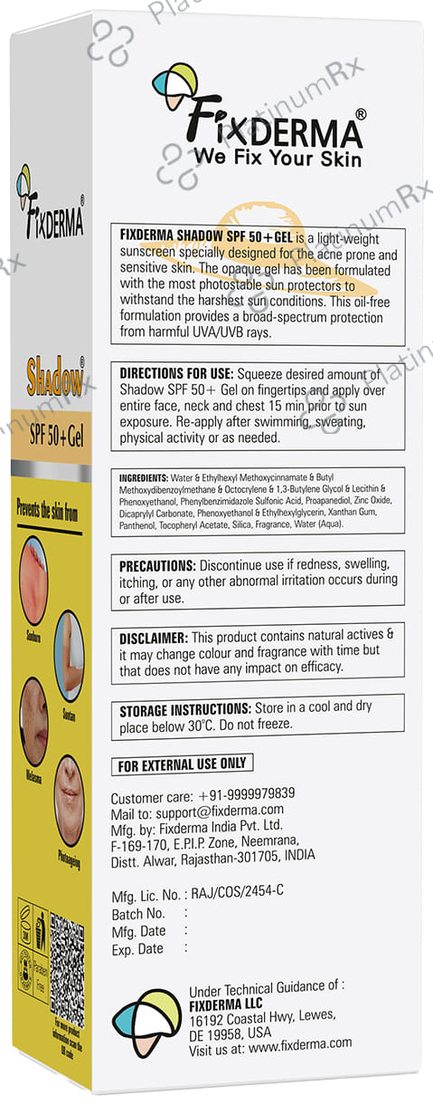Fix Derma Shadow SPF 50+ Gel 75gm