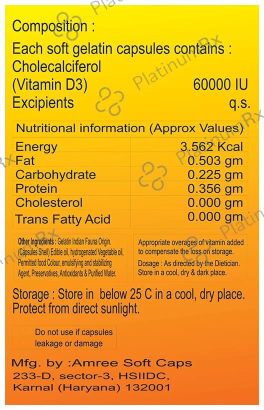 Calcigaint D3 SoftGel Capsule 4s