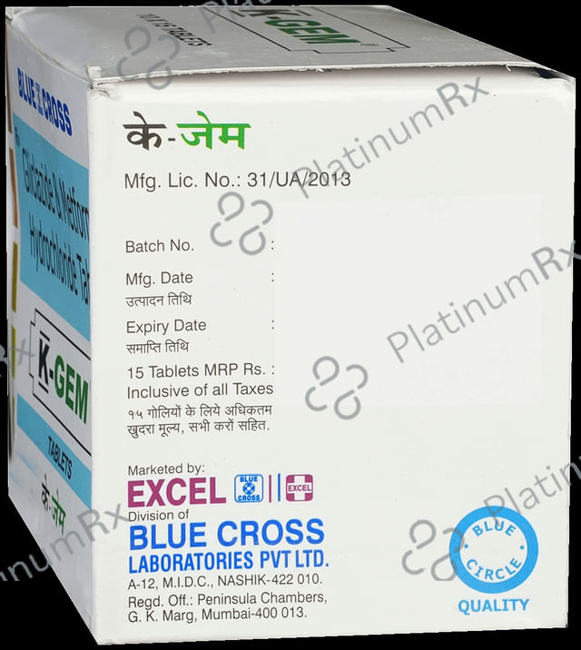 K Gem 80/500mg Tablet 15s