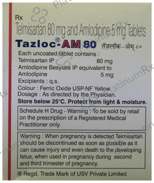 Tazloc AM 80 5/80mg Tablet 10s