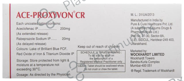 Ace Proxyvon 200/20mg CR Tablet 10s