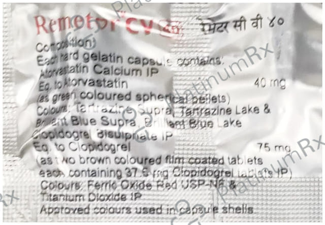 Remetor CV 40/75mg Capsule 10s