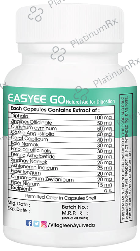 Vitagreen Easyee Go 500mg Capsule