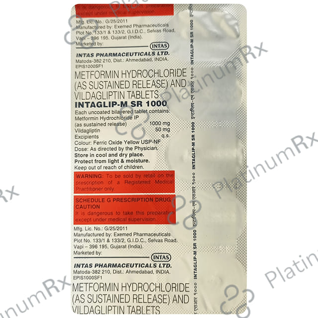 Intaglip M SR 1000 Tablet