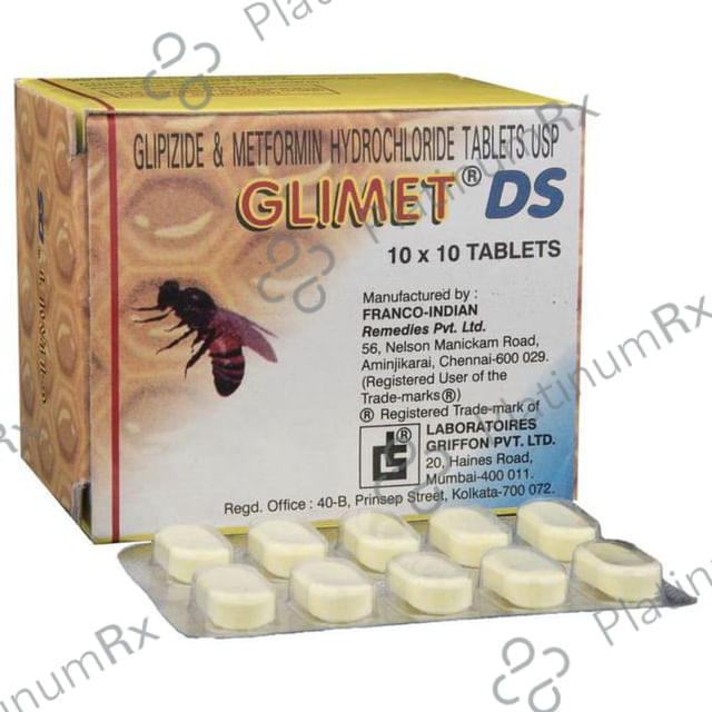 Glimet DS 5/500mg Tablet 10s
