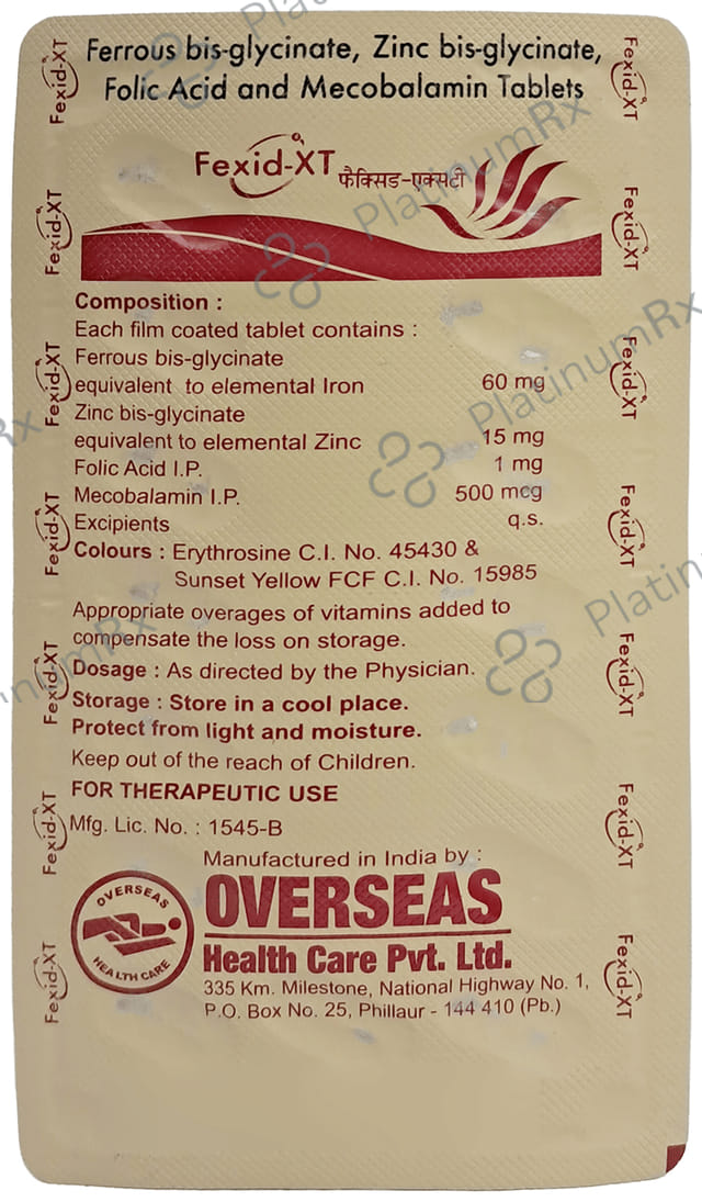 Fexid XT 1000/500mcg Tablet 15s