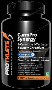 Prothlete Carnipure Synergy L-Carnitine L-Tartrate Folate + Chromium Veg Capsule