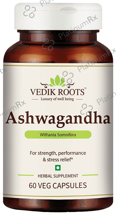 Vedikroots Ashwagandha Veg Capsule (60 Each) 1 Bottle