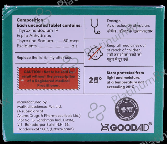 Thyrogood 50 Tablet