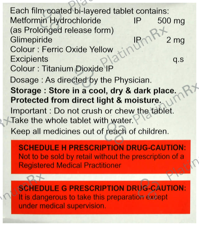 Glimnib M2/500mg Tablet PR 15s