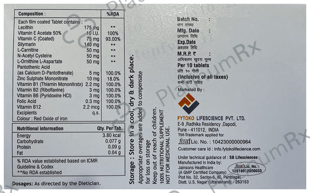 Hepfyto Tablet 10 tablets Tablet Fytoko Lifescience Pvt Ltd