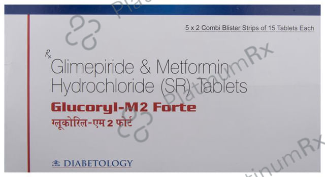 Glucoryl M 2 Forte 2/1000mg Tablet PR 15s