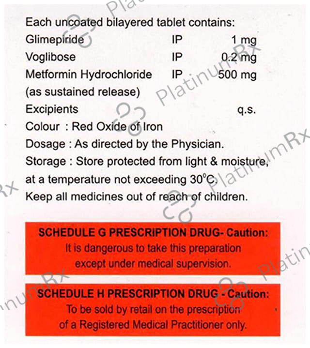 Triglimibrit 1/500/0.2mg Tablet 10s