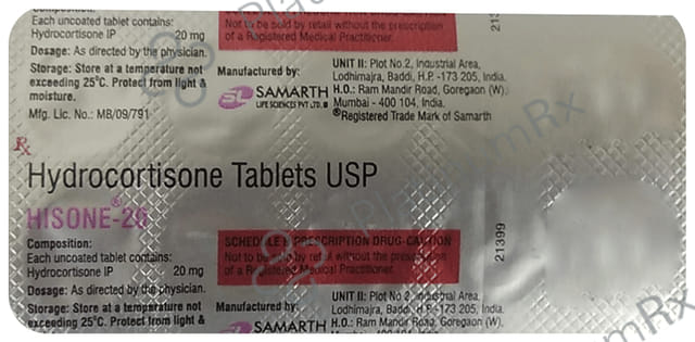 Hisone 20mg Tablet 10s