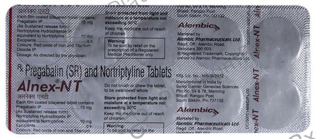 Alnex NT 75/10mg Tablet 10s