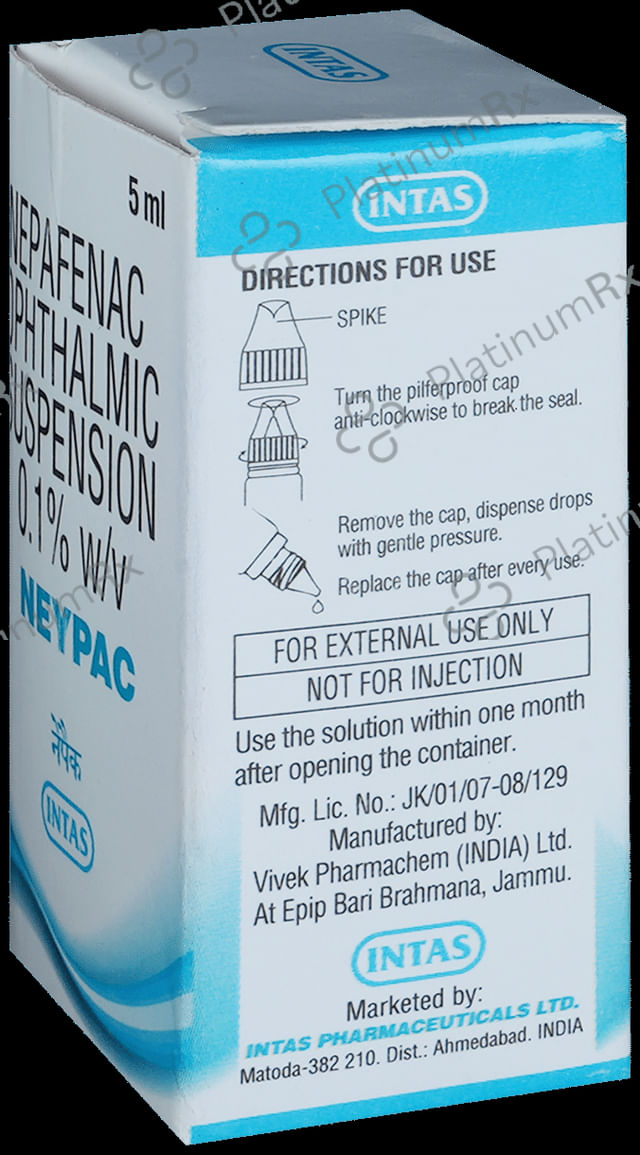 Neypac 0.1% BAK Free Eye Drop 5ml