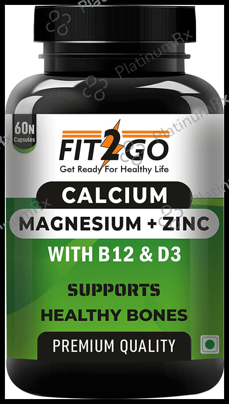 Fit 2 Go Calcium Magnesium & Zinc Capsules with Vitamin D3 & B12