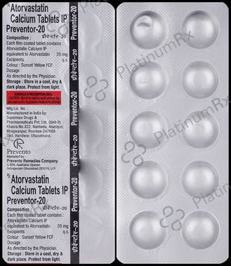 Preventor 20mg Tablet 10s