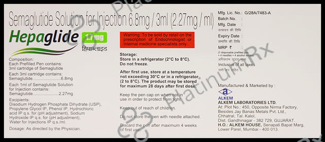 Hepaglide 1.7mg Pen Injection 3ml