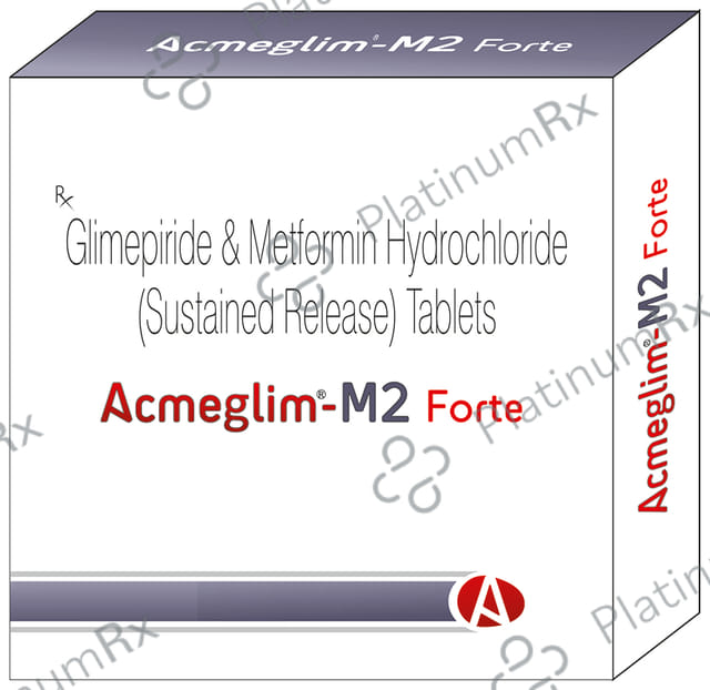 Acmeglim M 2/1000mg Forte Tablet SR 10s
