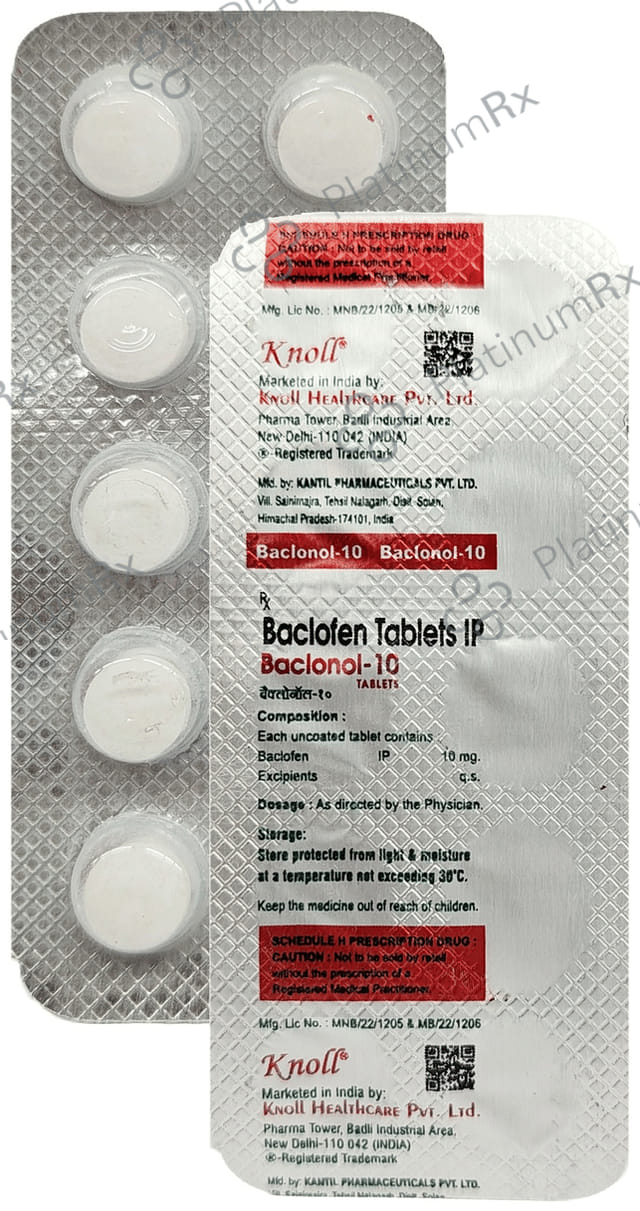 Baclonol 10mg Tablet 10s