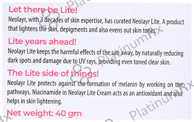 Neolayr Lite Lightening & Brightening Face Cream