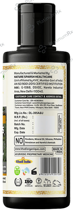 Khadi Organique Khadi Hair Oil 18 Herbs Paraben & Mineral Oil Free