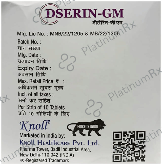 Dserin GM 50/750mg Tablet 10s
