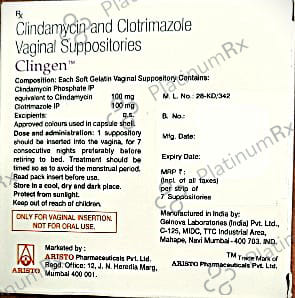 Clingen 100/100mg Vaginal Suppository 7s