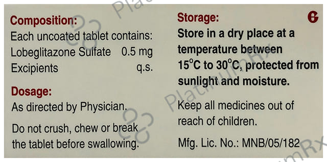 Lobg 0.5mg Tablet 10s
