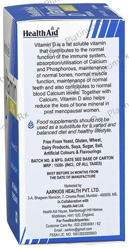 Healthaid Vitamin D 500IU Tablet