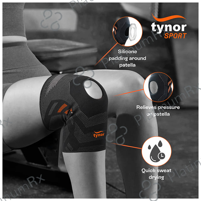 Tynor Knee Cap Air Open Patella Large Black & Green 1s