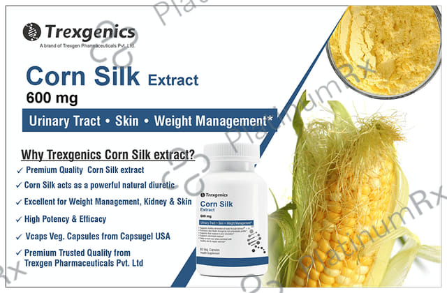 Trexgenics Corn Silk Extract 600mg Veg. Capsules