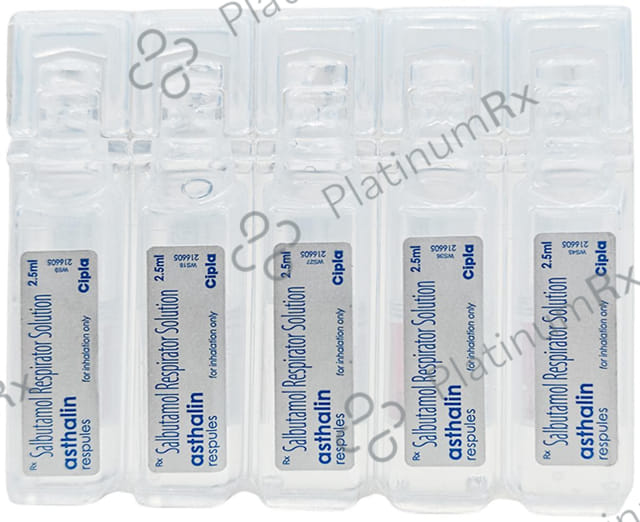 Asthalin 2.5mg Respule 5X2.5ml