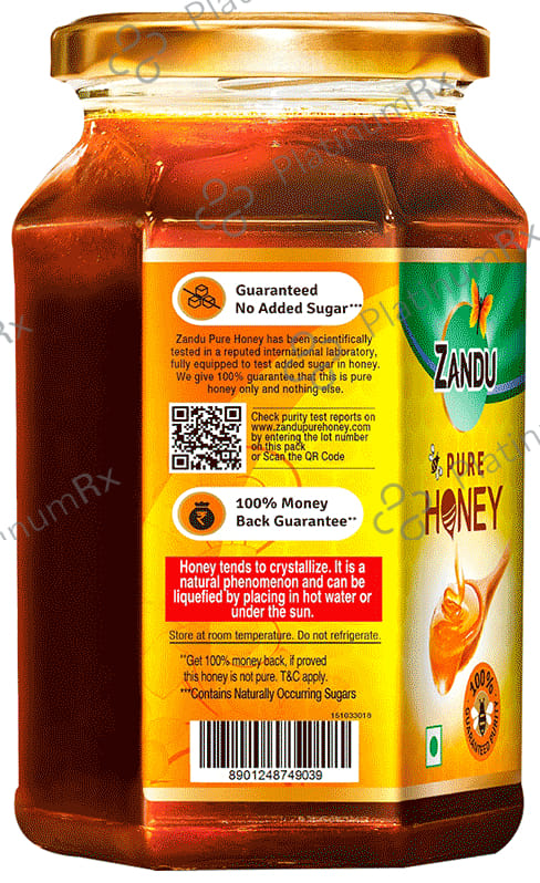 Zandu Pure Honey for Energy & Weight Management No Sugar Adulteration 500gm