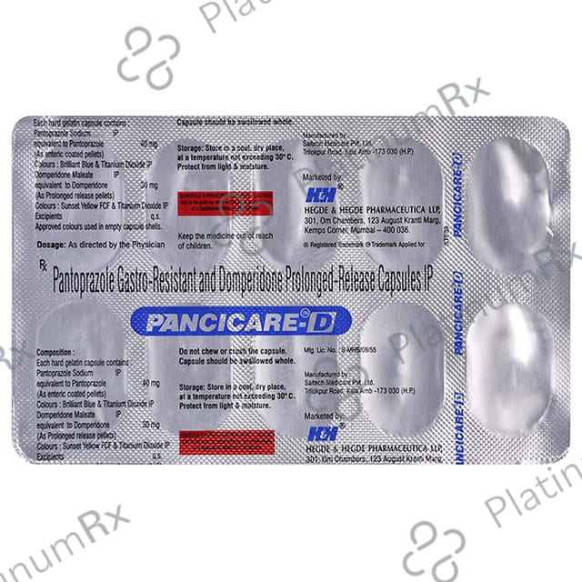 Pancicare D 30/40mg Capsule PR 10s