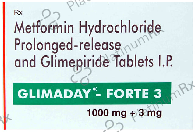 Glimaday Forte 3/1000mg Tablet PR 10s