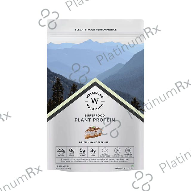 Wellbeing Nutrition Superfood Plant Protein for Muscle Growth & Metabolism - Flavour Powder British Banoffee Pie