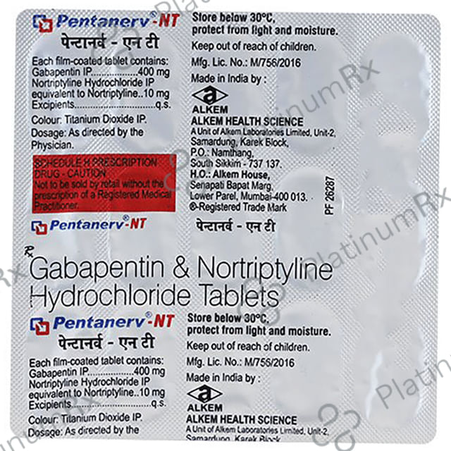 Pentanerv NT 400/10mg Tablet 15s