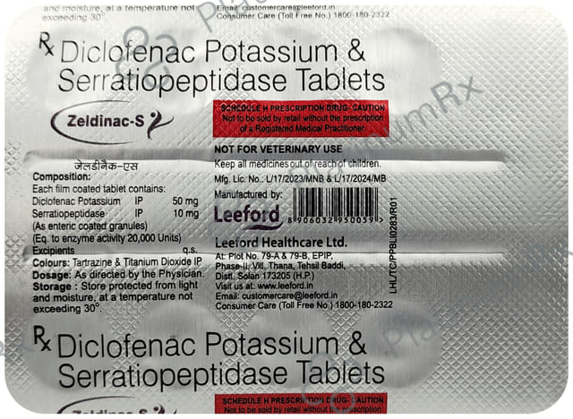 Zeldinac S 50/10mg Tablet 10s