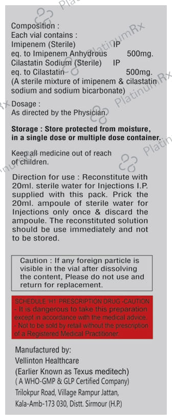 Plugnem 500/500mg Injection 1s
