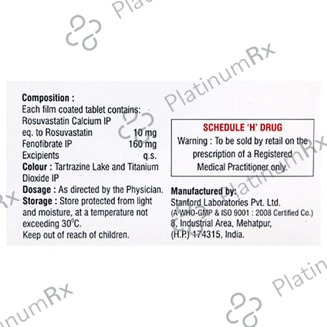 Roslaren F 10/160mg Tablet 10s