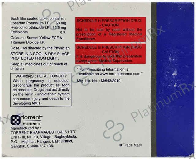 Losar H 50/12.5mg Tablet 15s