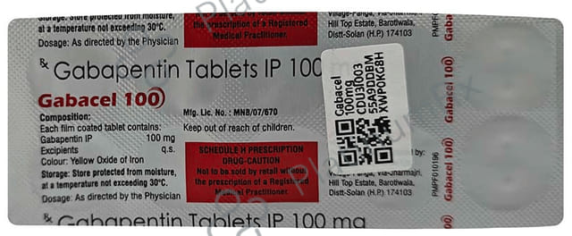 Gabacel 100mg Tablet