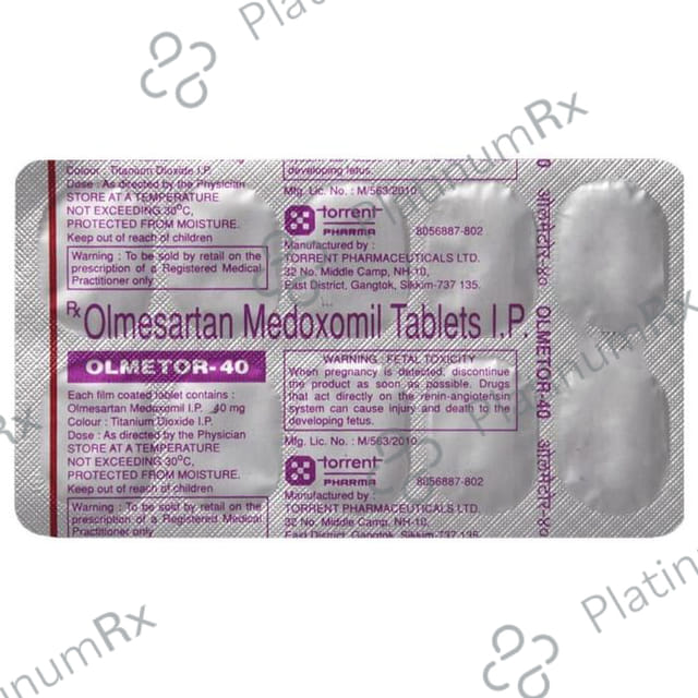 Olmetor 40mg Tablet 10s