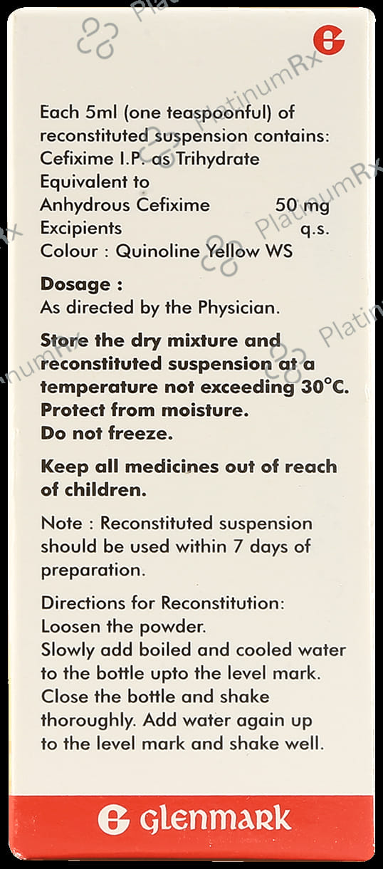 Cefaglen 50mg Dry Syrup 30ml