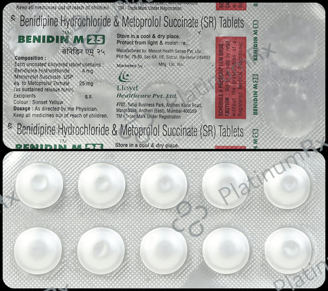 Benidin M 4/25mg Tablet SR 10s