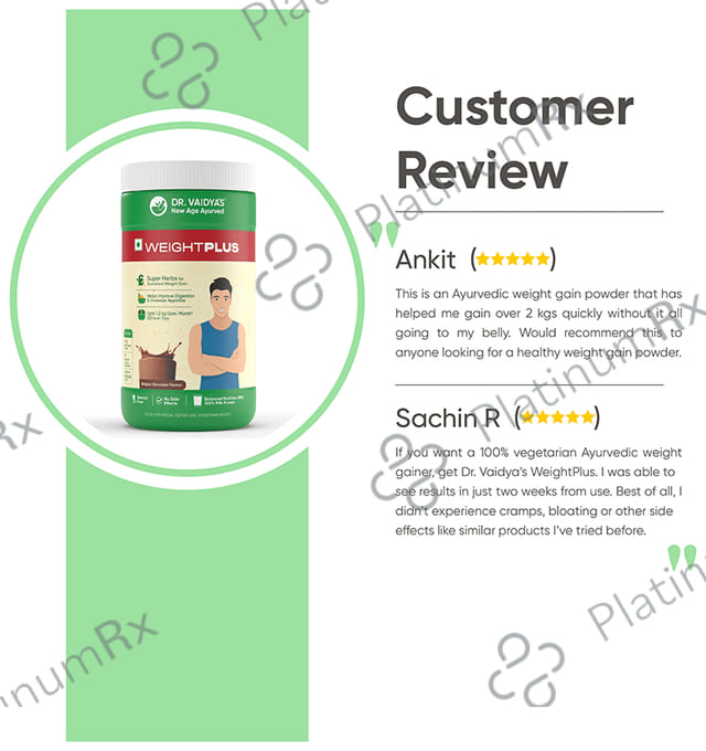 Dr. Vaidya's Weight Plus Powder Belgian Chocolate