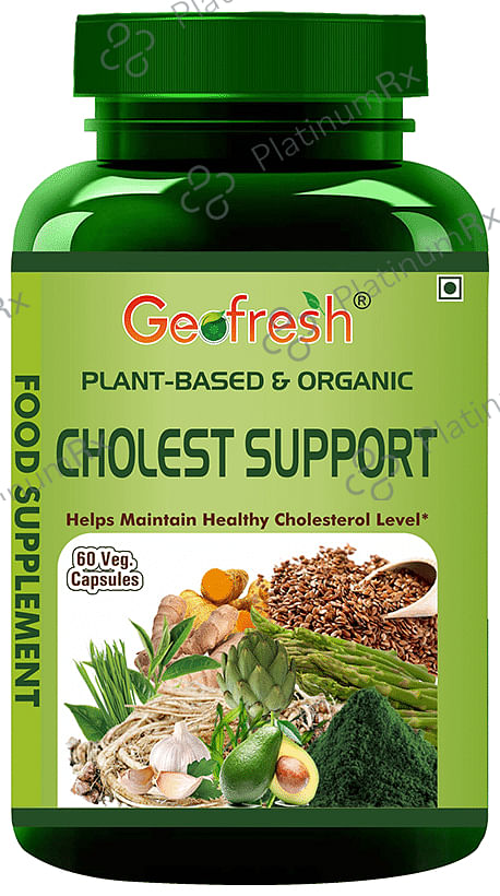 Geofresh Natural Geofresh Plant Based & Organic Cholest Support Veg Capsule